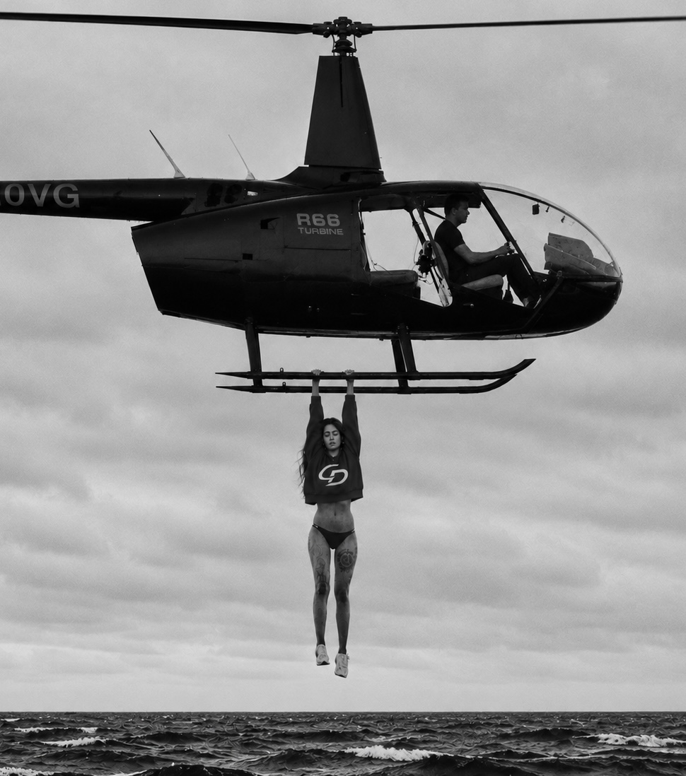 Commence Demain Velocity 01 — helicopter drop editorial